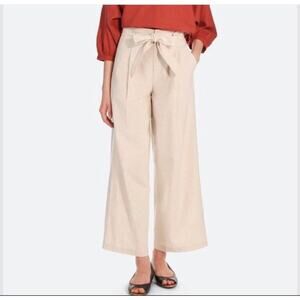 Uniqlo linen wide legs belted waist women’s pants